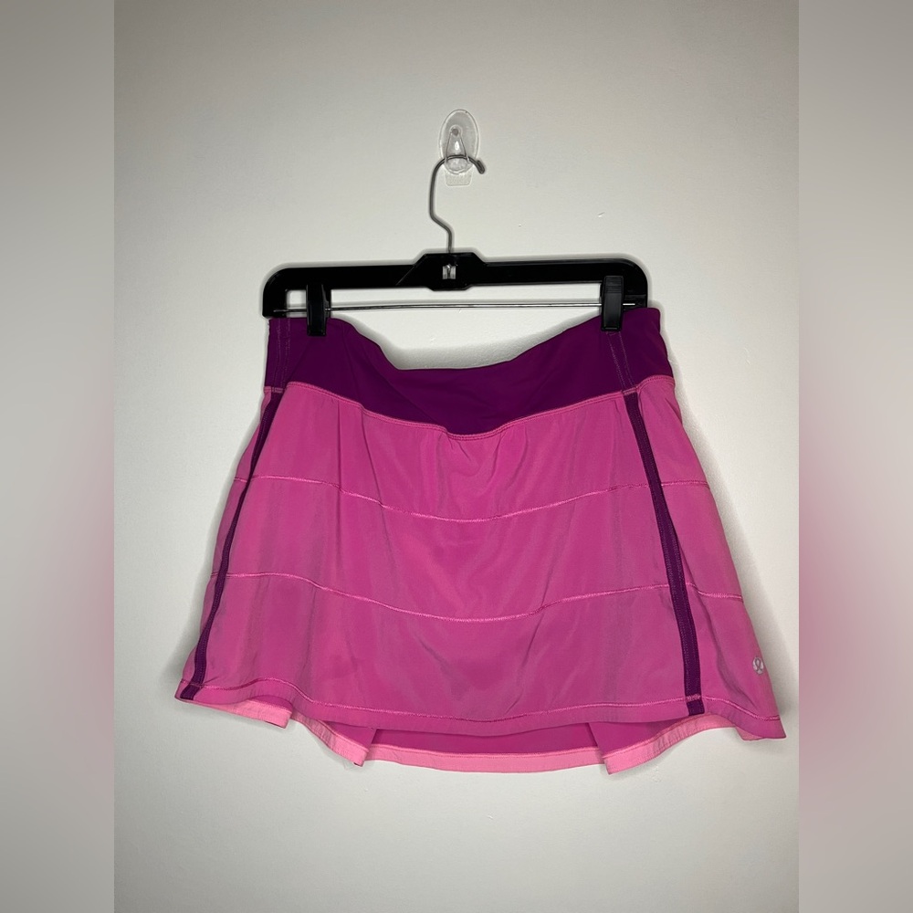 Lululemon 10 Pace Rival Skirt Paradise Pink Regal Plum Hot Pink Purple NWOT - Picture 5 of 7